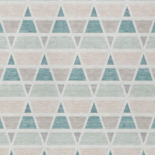 8 Ft X 10 Ft Geometric Polyester Indoor Outdoor Rug Stain Resistant Washable