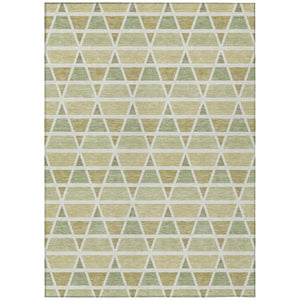 HomeRoots 8 X 10 Sage Green Geometric Polyester Area Rug Washable Stain Resistant Indoor Outdoor 739466