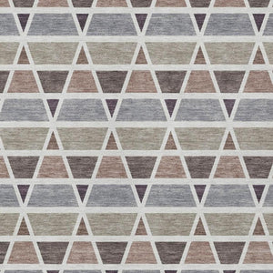 10 X 14 Taupe Brown Geometric Polyester Area Rug Washable Stain Resistant Indoor Outdoor