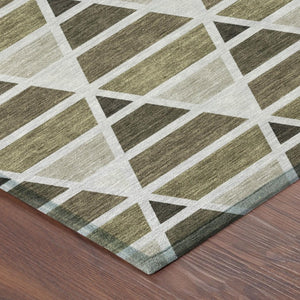 9 X 12 Geometric Polyester Area Rug Stain Resistant Washable Indoor Outdoor Patio