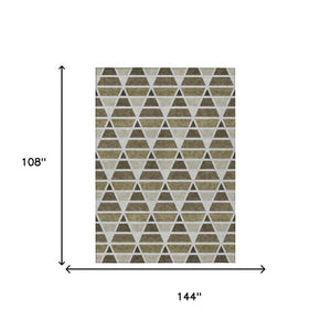 9 X 12 Geometric Polyester Area Rug Stain Resistant Washable Indoor Outdoor Patio
