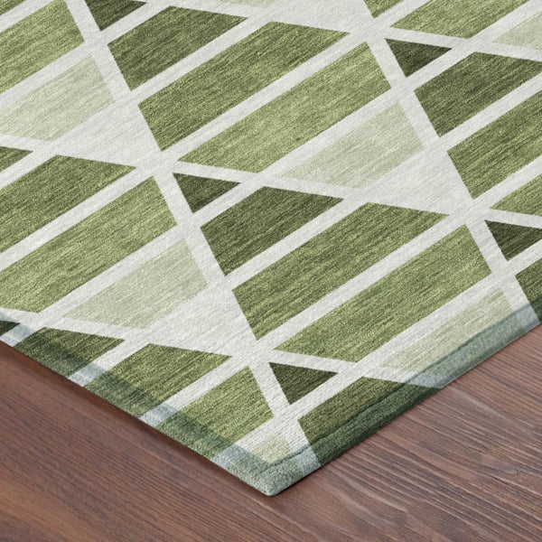 8x10 Geometric Indoor Outdoor Rug Washable Polyester for Patio Porch or Living Room