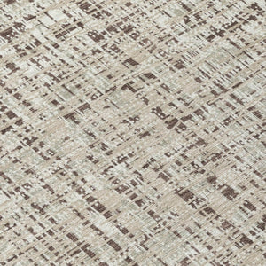 5 X 8 Abstract Beige Brown Polyester Area Rug Washable Stain Resistant Indoor Outdoor