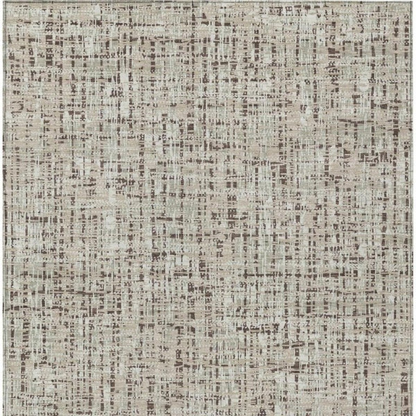 8 Ft X 10 Ft Abstract Polyester Area Rug Washable Indoor Outdoor Beige Brown