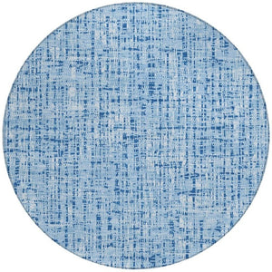 8 Foot Round Abstract Polyester Area Rug Washable Indoor Outdoor Stain Resistant