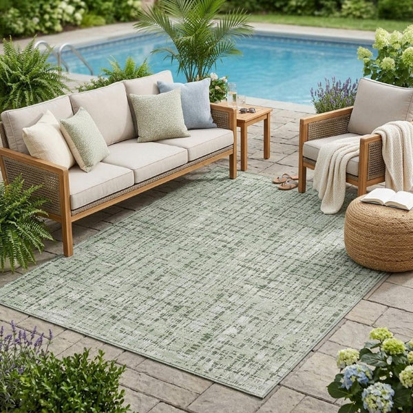 5 X 8 Abstract Polyester Area Rug Washable Indoor Outdoor for Patio or Living Room