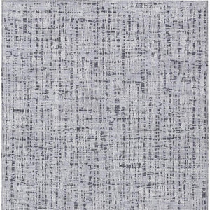 9x12 Ivory Gray Abstract Polyester Area Rug Washable for Indoor Outdoor Spaces