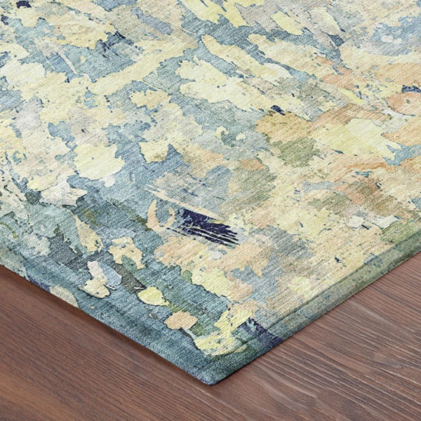 5x8 Abstract Polyester Area Rug Washable Indoor Outdoor Stain Resistant Decor
