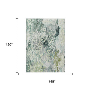 10 X 14 Abstract Polyester Indoor Outdoor Rug Stain Resistant Easy Care Patio