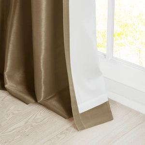 JLA Home Madison Park - Twist Linen-Look Faux Silk Curtain Panel with Lining, Twist-Top Drapes for Privacy & Luxe Sheen Bronze WIN40-118