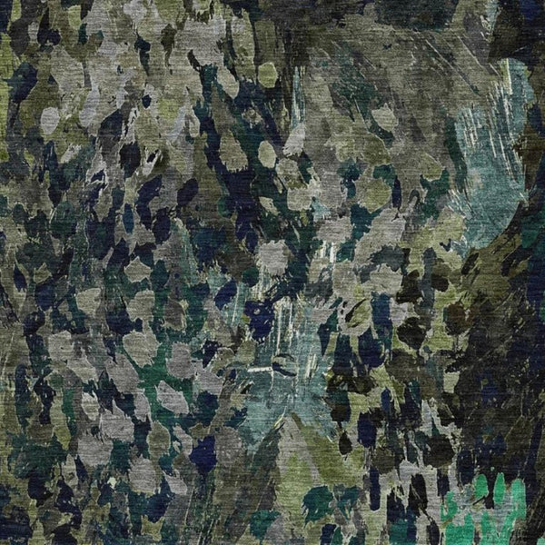 5x8 Abstract Olive Indoor Outdoor Polyester Rug Stain Resistant for Patio or Living Room