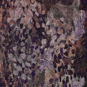 8 X 10 Abstract Plum Polyester Area Rug Washable for Patio Porch or Living Room