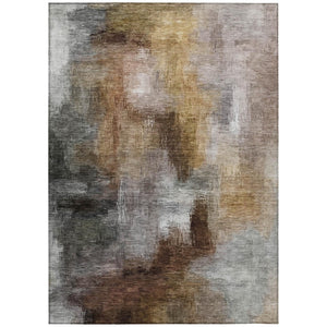 HomeRoots 8 X 10 Abstract Granite Gray Polyester Area Rug Washable Stain Resistant Patio 739646