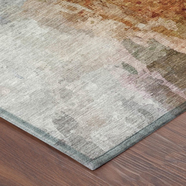 10 Ft Abstract Polyester Area Rug Washable Stain Resistant for Patio and Living Room