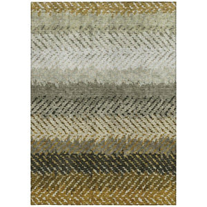 8x10 Striped Polyester Area Rug Washable Stain Resistant Indoor Outdoor Patio