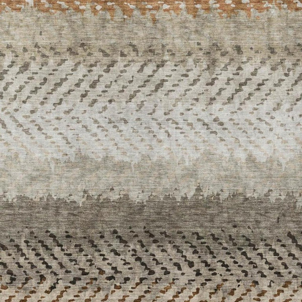 5x8 Striped Polyester Area Rug Washable for Indoor Outdoor Patio and High Traffic Rooms