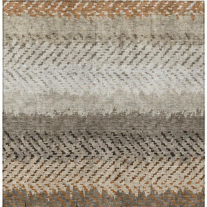 5x8 Striped Polyester Area Rug Washable for Indoor Outdoor Patio and High Traffic Rooms