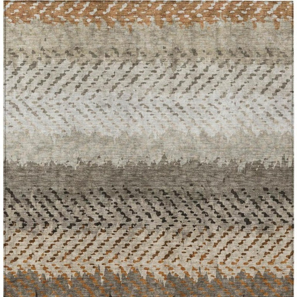 5x8 Striped Polyester Area Rug Washable for Indoor Outdoor Patio and High Traffic Rooms