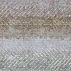 10 X 14 Washable Striped Polyester Area Rug for Indoor Outdoor Patio Living