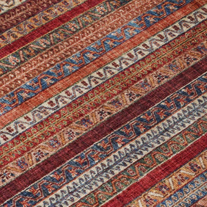 10 Ft Striped Washable Polyester Area Rug for Patio Porch Living Room and High Traffic Zones