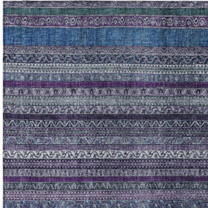 9 X 12 Striped Polyester Area Rug Washable Stain Resistant Patio Porch Living Room