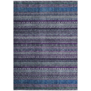 9 X 12 Striped Polyester Area Rug Washable Stain Resistant Patio Porch Living Room