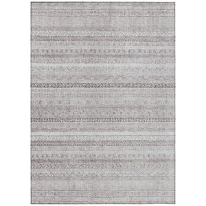 HomeRoots 10 X 14 Striped Polyester Indoor Outdoor Rug Stain Resistant for Patio or Living Room 739780