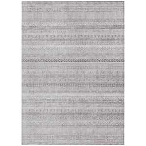 10 X 14 Striped Polyester Indoor Outdoor Rug Stain Resistant for Patio or Living Room