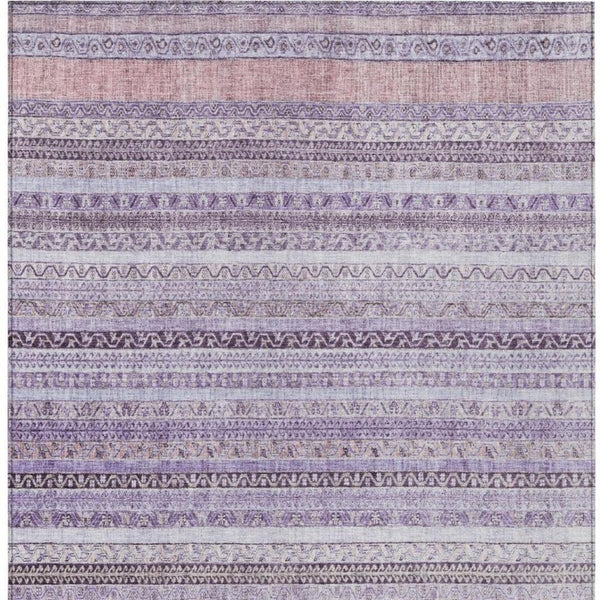 8 X 10 Striped Washable Polyester Area Rug for Patio Porch Living Room and Pets