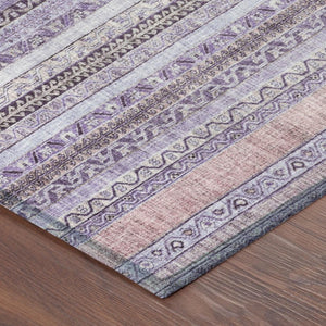 8 X 10 Striped Washable Polyester Area Rug for Patio Porch Living Room and Pets