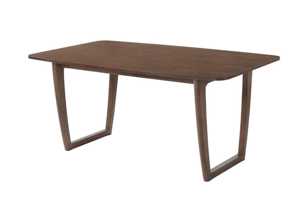 VIG Furniture Jordan Modern Walnut Dining Table For 6 — Sleek Walnut Veneer Top, Tapered Solid Wood Legs, Versatile Use VGMAMIT-5177