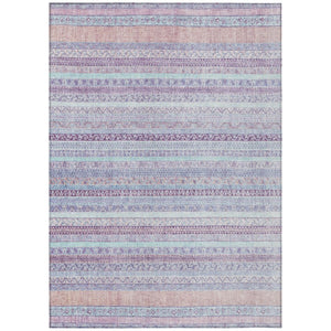 HomeRoots 9 X 12 Striped Polyester Washable Indoor Outdoor Rug for Patio Porch and Living Room 739803
