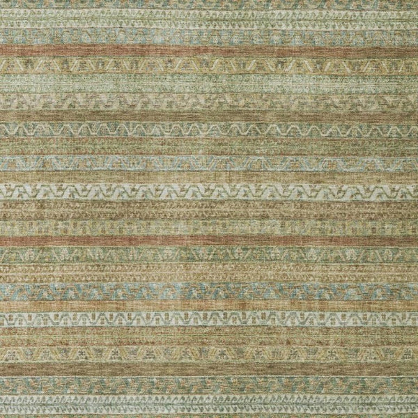 5x8 Wheat Gold Stripe Washable Polyester Area Rug for Patio Porch or Living Room