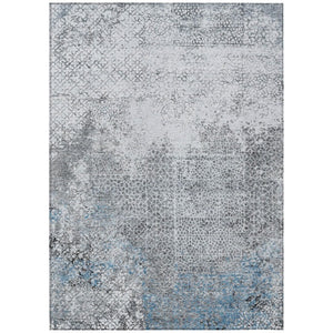 HomeRoots 8 Ft X 10 Ft Abstract Polyester Indoor Outdoor Rug Washable Stain Resistant Patio 739832