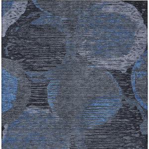 9 X 12 Geometric Polyester Area Rug Washable for Patio Porch Living Room or Mudroom