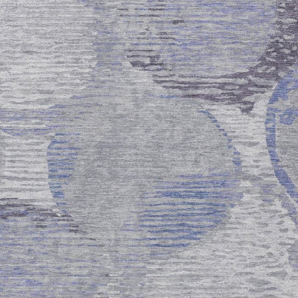 5 X 8 Plum Purple Geometric Polyester Area Rug Washable Stain Resistant Patio