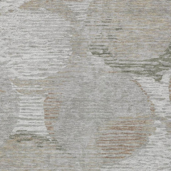 5 X 8 Taupe Brown Geometric Polyester Area Rug Washable for Patio or Living Room