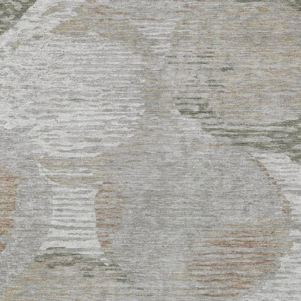 8x10 Taupe Brown Geometric Polyester Area Rug Stain Resistant for Indoor Outdoor Use
