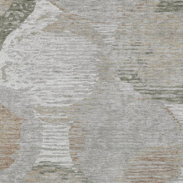 9 X 12 Taupe Brown Geometric Polyester Area Rug Washable Stain Resistant Indoor Outdoor