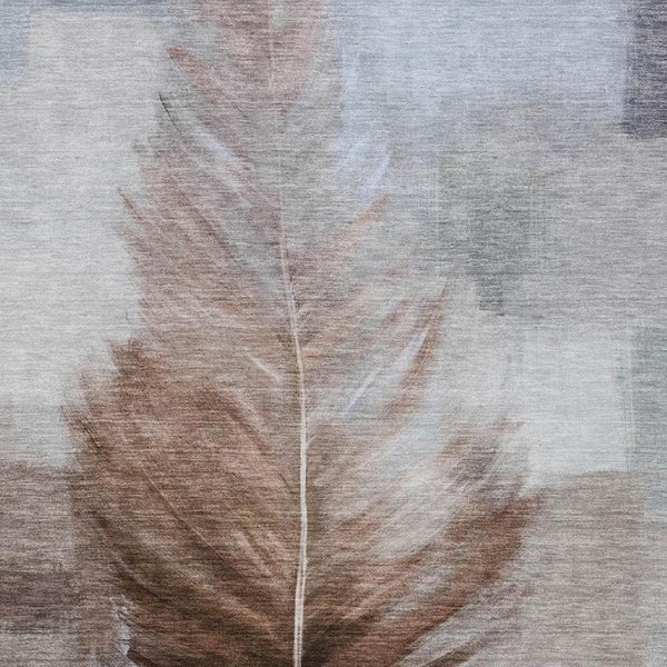 8 X 10 Botanical Leaf Polyester Area Rug Stain Resistant for Patio or Living Room