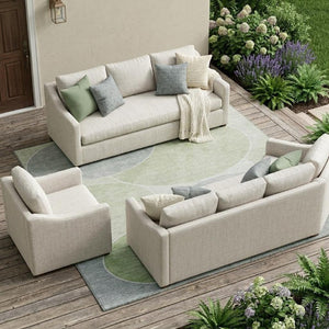 8 X 10 Geometric Polyester Area Rug Stain Resistant for Patio or Living Room