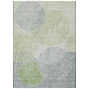 HomeRoots 8 X 10 Geometric Polyester Area Rug Stain Resistant for Patio or Living Room 739940