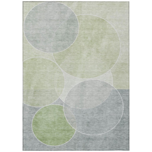 HomeRoots 8 X 10 Geometric Polyester Area Rug Stain Resistant for Patio or Living Room 739940