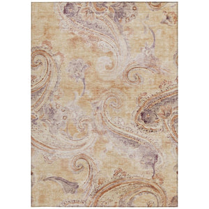10 X 14 Paisley Polyester Area Rug Washable Stain Resistant Patio Living Room