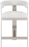 Romeo Cream Boucle Fabric Counter Stool 739Cream-C Meridian Furniture