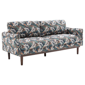 English Elm Modern Chenille Loveseat with Pocket Spring Cushions and Rubberwood Legs for Living Room Green N763P347228F