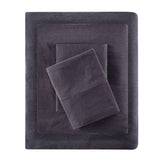 Intelligent Design Cotton Blend Jersey Knit Casual All Season Sheet Set ID20-1249 Dark Grey