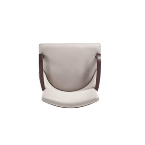 English Elm Shubert Vegan Leather & Velvet Armchair In Light Gray - Stylish, Durable Seating For Any Space B365P397824-GIGA