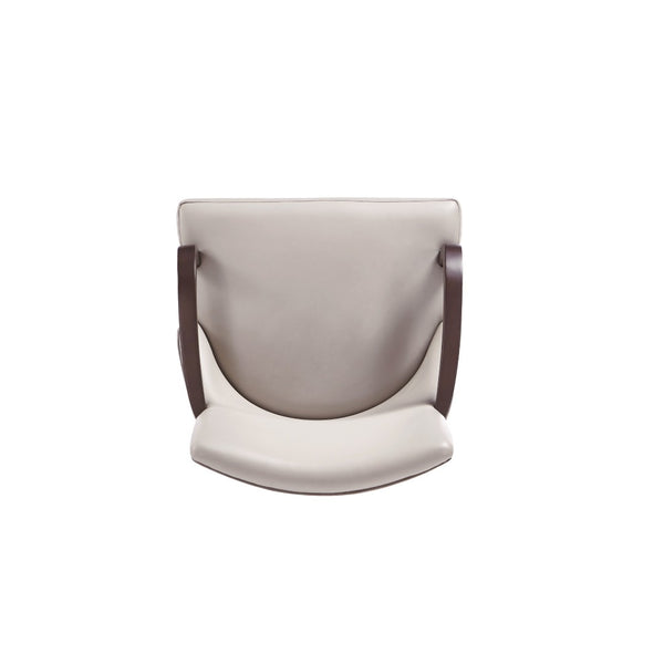 English Elm Shubert Vegan Leather & Velvet Armchair In Light Gray - Stylish, Durable Seating For Any Space B365P397824-GIGA