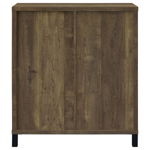 English Elm Arcata Farmhouse Bar Cabinet with Sliding Barn Door Wine Rack and Stemware Storage B062P440252